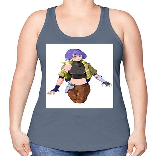 girl with gauntlet169# - anime -Racerback Tank