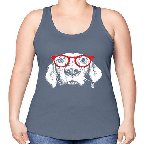 glass dog 145# - dogs -Racerback Tank