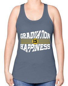graduation is happiness 223# - graduation -Racerback Tank