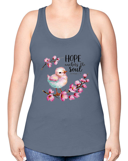 hope anchors the soul 41# - birds -Racerback Tank