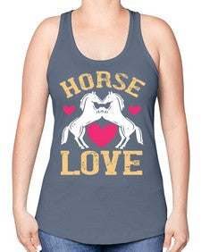 horse lovee Style 49# - horse -Racerback Tank