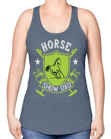 horse show dad Style 48# - horse -Racerback Tank