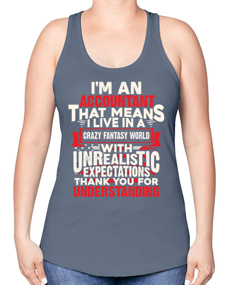 im an accountant 977# - accountant -Racerback Tank