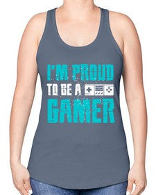 im proud to be a gamer 121# - video games -Racerback Tank