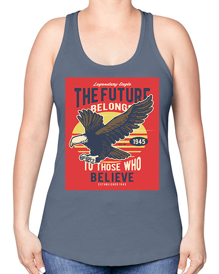 legendary eagle 55# - birds -Racerback Tank