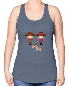little cowboys 736# - western -Racerback Tank
