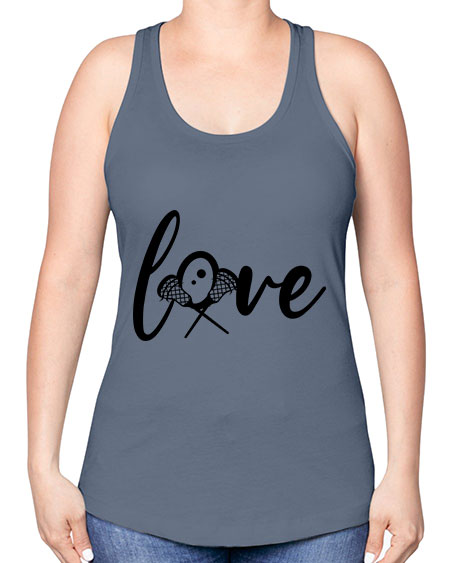 love 4# - lacrosse -Racerback Tank