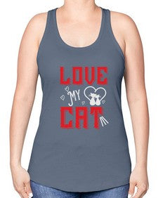 love my cat Style 67# - cats -Racerback Tank
