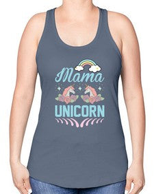 mama unicorn 301# - unicorn -Racerback Tank