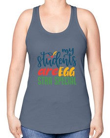 my students are egg strA special Style 295# - teacher -Racerback Tank