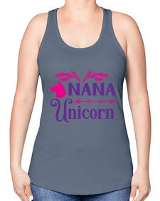 nana unicorn 331# - unicorn -Racerback Tank