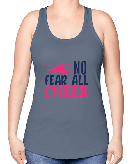 no fear all cheer 1739# - cheer -Racerback Tank