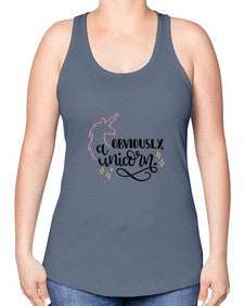 obviously a unicorn 334# - unicorn -Racerback Tank