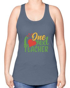 one loved teacher Style 324# - teacher -Racerback Tank