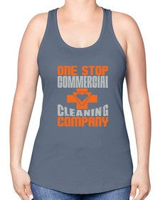 one stop commercial cleaning company Style 332# - cleaner -Racerback Tank