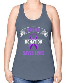 organ donation saves lives 202# - alzheimers -Racerback Tank