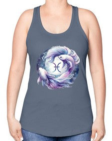 pisces 347# - pisces -Racerback Tank