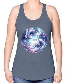 pisces 348# - pisces -Racerback Tank