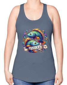 pisces 361# - pisces -Racerback Tank