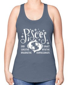 pisces 369# - pisces -Racerback Tank