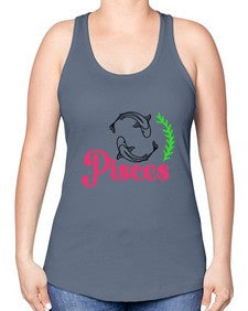pisces 372# - pisces -Racerback Tank