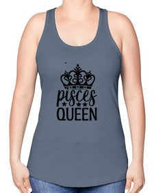 pisces queen 376# - pisces -Racerback Tank