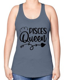 pisces queen 379# - pisces -Racerback Tank