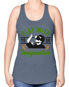 play with imagination 146# - video games -Racerback Tank
