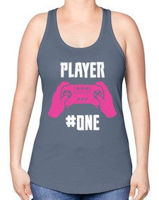 player one 147# - video games -Racerback Tank