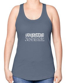 programmer some one who 1# - computer -Racerback Tank