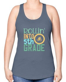 rollin into fifth grade 775# - fifth grade -Racerback Tank