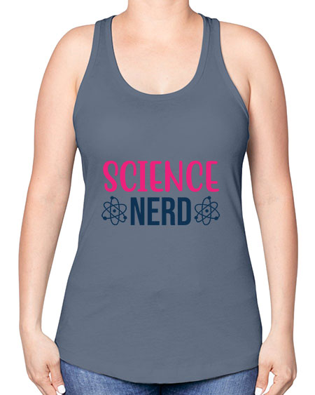 science nerd 65# - general science -Racerback Tank