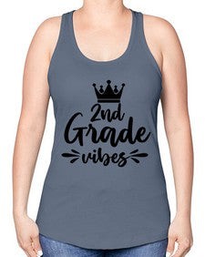 second Grade vibes 838# - second grade -Racerback Tank