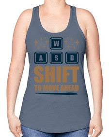 shift to move ahead 149# - video games -Racerback Tank