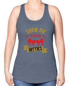 show me your kitties Style 115# - cats -Racerback Tank