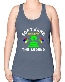 software developer the legend 16# - computer -Racerback Tank
