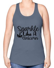 sparkle like a unicorn 417# - unicorn -Racerback Tank