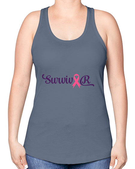 survivor 251# - breast cancer -Racerback Tank