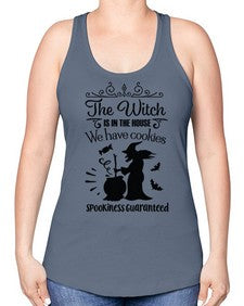 the witch is in the house sign 20# - witch -Racerback Tank