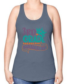 third grade nailed it 969# - third grade -Racerback Tank