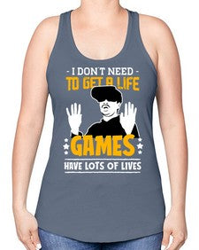 to get a life game 159# - video games -Racerback Tank