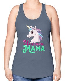 unicorn mama 471# - unicorn -Racerback Tank