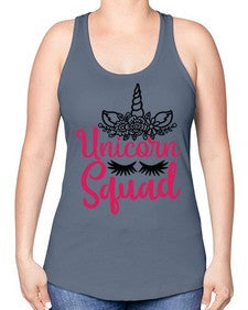 unicorn squad 483# - unicorn -Racerback Tank