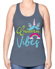 unicorn vibes 508# - unicorn -Racerback Tank