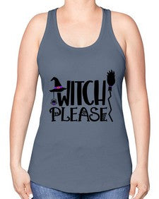 witch please 14# - witch -Racerback Tank