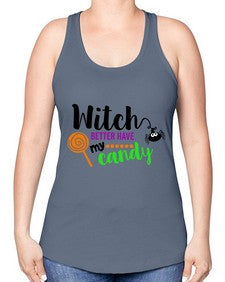 witchbetterhavecandy 12# - witch -Racerback Tank
