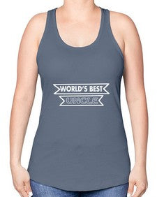 worlds best uncle 698# - uncle -Racerback Tank
