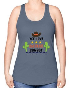 yee haa cowboy nd grade 1257# - western -Racerback Tank