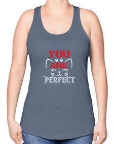 you are perfect Style 124# - cats -Racerback Tank