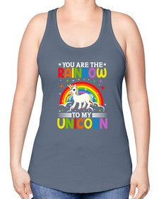 you are the rainbow to my unicorn 562# - unicorn -Racerback Tank